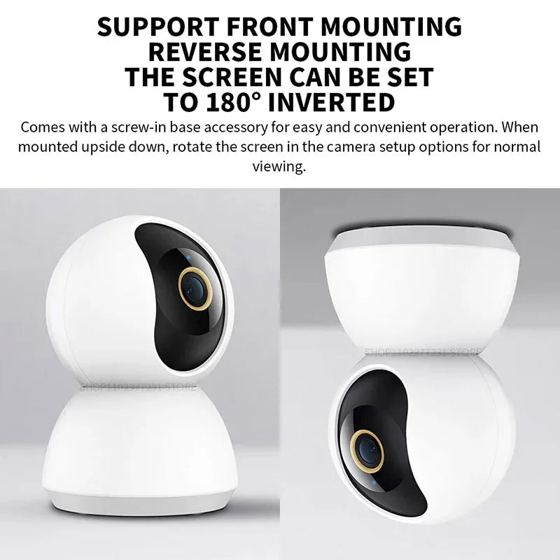Smart Home Security Camera for 24/7 Home Monitoring – 360° PTZ Coverage, AI Human Detection & Night Vision, 2K 1296P HD